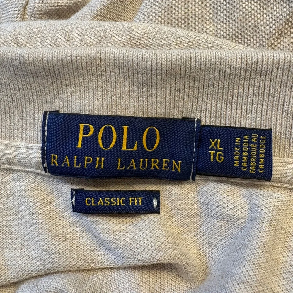 Polo Ralph Lauren Polo Shirt Mens XL Tan Classic Fit Short Sleeve Pony Logo